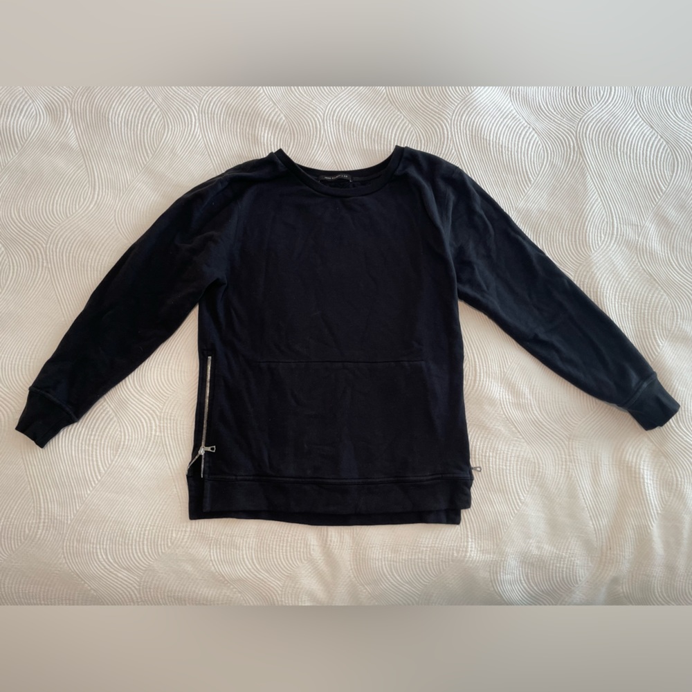 John Elliott - Quilted Villain Crew Side Zip Sweatshirt - Black - Size 4 / XL